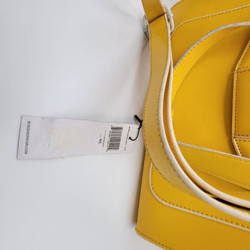 NWT BCBGeneration Juliana Pamchanko Bag Sunburst Leather Crossbody Tote Purse De - Picture 7 of 8